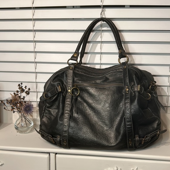Big Buddha Tiny Dancer Satchel {but not so tiny} Faux Leather Weekender Duffel - Picture 2 of 7